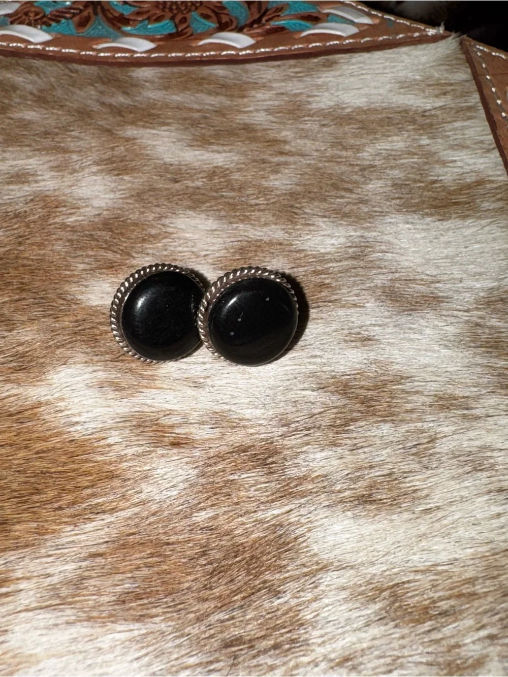 Black Onyx Sterling Studs
